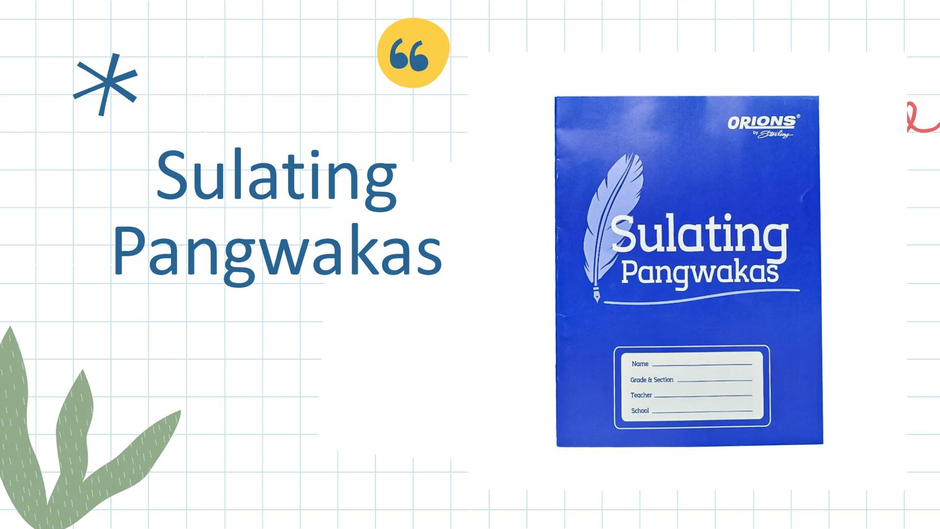 le
☆
Pagbasa at Pagsusuri
ng Iba't Ibang Teksto
Tungo sa
Pananaliksik
😊 UNANG
KWARTER NILALAMAN
PAMANTAYANG
PANGNILALAMAN
PAMANTAYAN SA PAG
