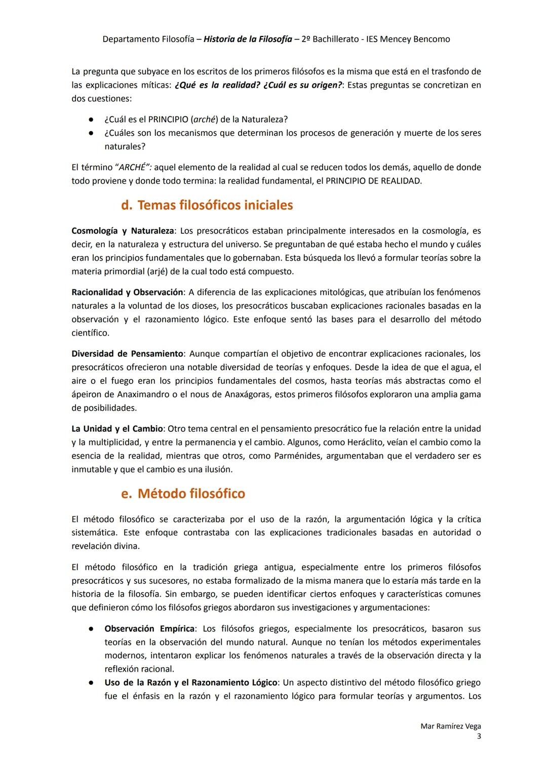 Departamento Filosofía - Historia de la Filosofía - 2º Bachillerato - IES Mencey Bencomo
UNIDAD 1
# Los primeros filósofos
1. Introducció