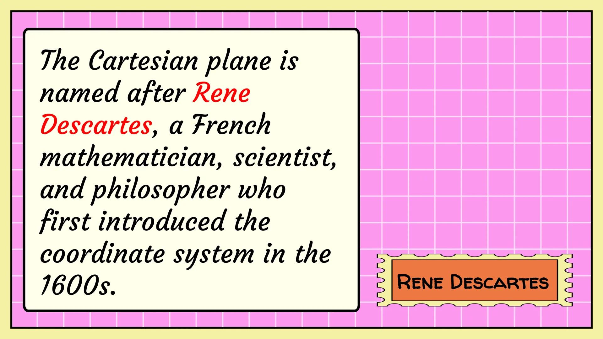 # MATH 8
CARTESIAN
COORDINATE
PLANE
Quarter 2, Week 1 If the horizontal number line
and the vertical number are
combined, a Cartesian plan