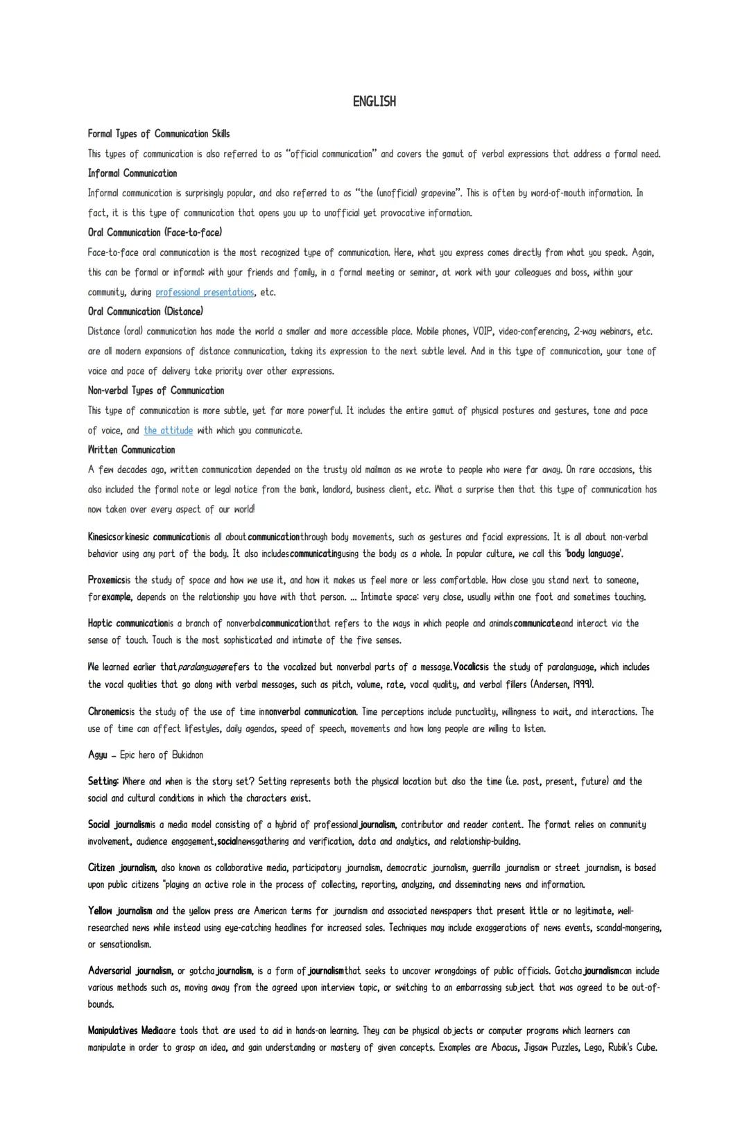 # ENGLISH
Formal Types of Communication Skills
This types of communication is also referred to as "official communication" and covers the g