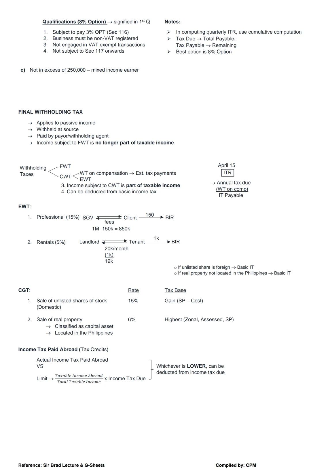 # TAXATION NOTES
GENERAL PRINCIPLES
Taxation:
Citizens/
Taxpayers
(revenue/income)
taxes
Sovereign/State/
PH/Government
Free education
In