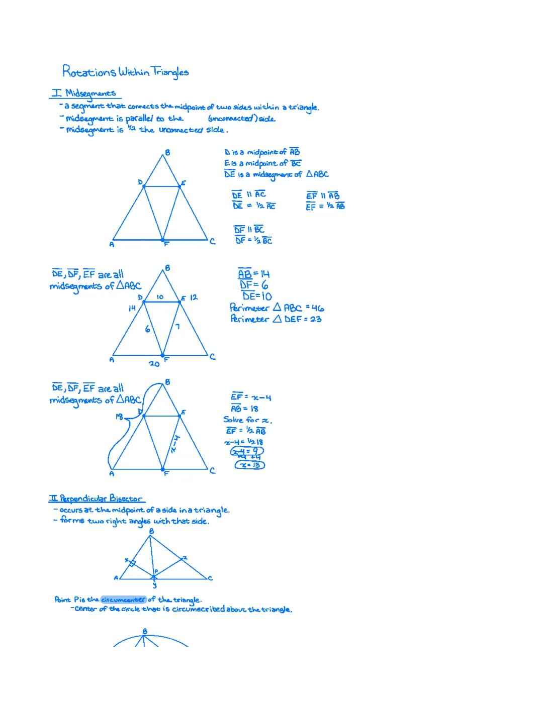 Relationships within Triangles