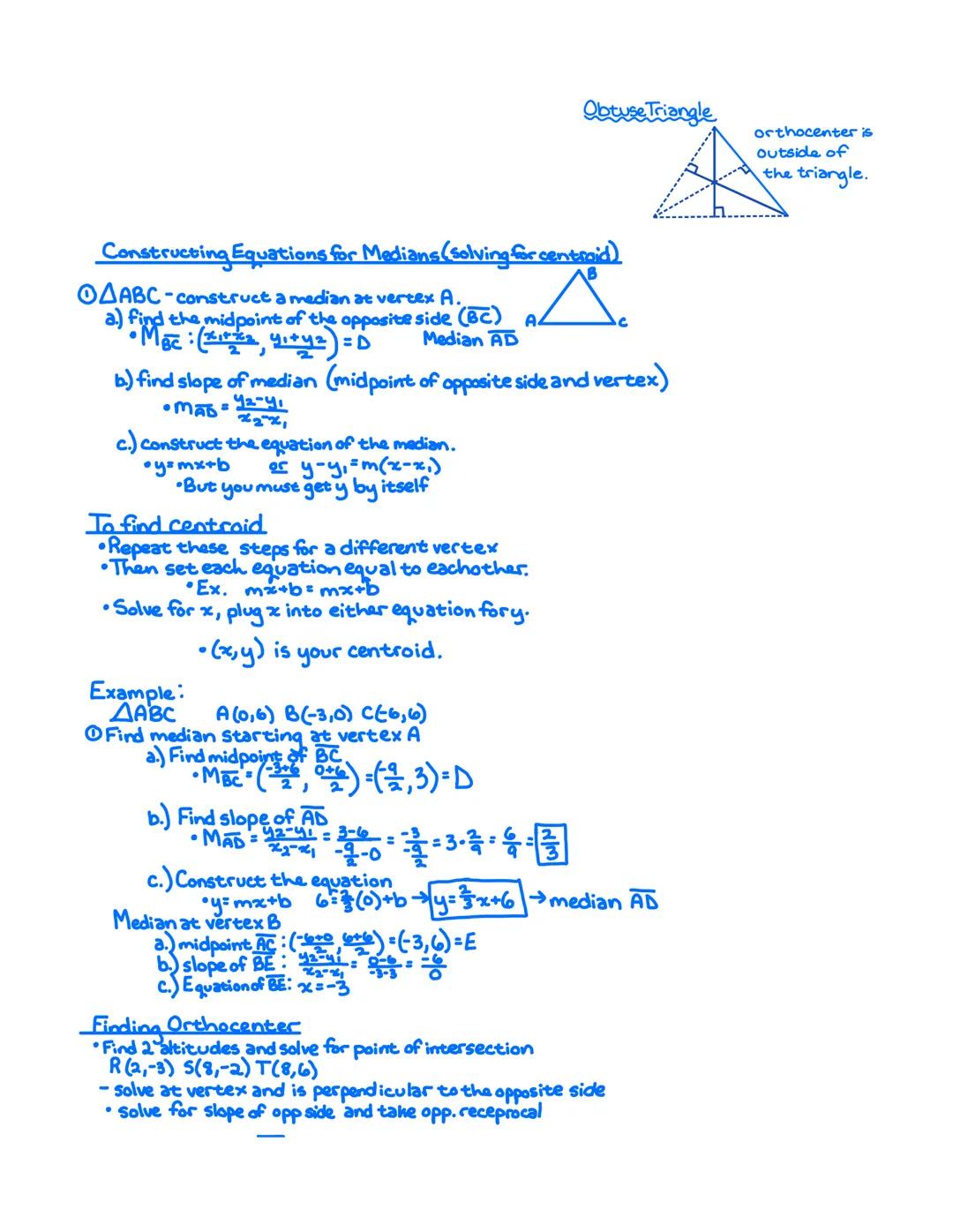 Rotations Within Triangles
I Midsegments
-a segment that connects the midpoint of two sides within a triangle.
-midsegment is parallel to th