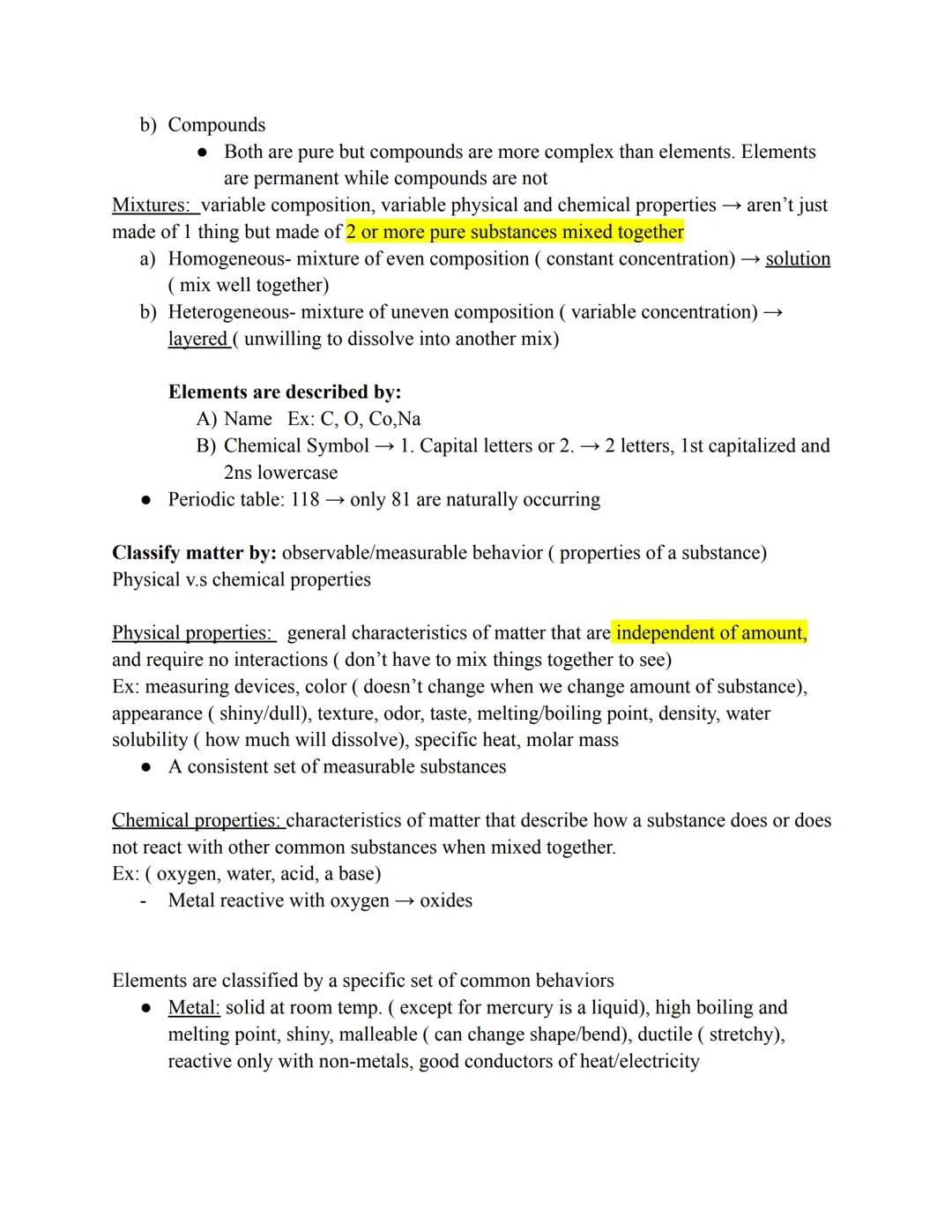 Chemistry 2A
Chemical Compound behavior:
1. Chemical compounds are not permanent→ elements are though
2. The physical and chemical propertie