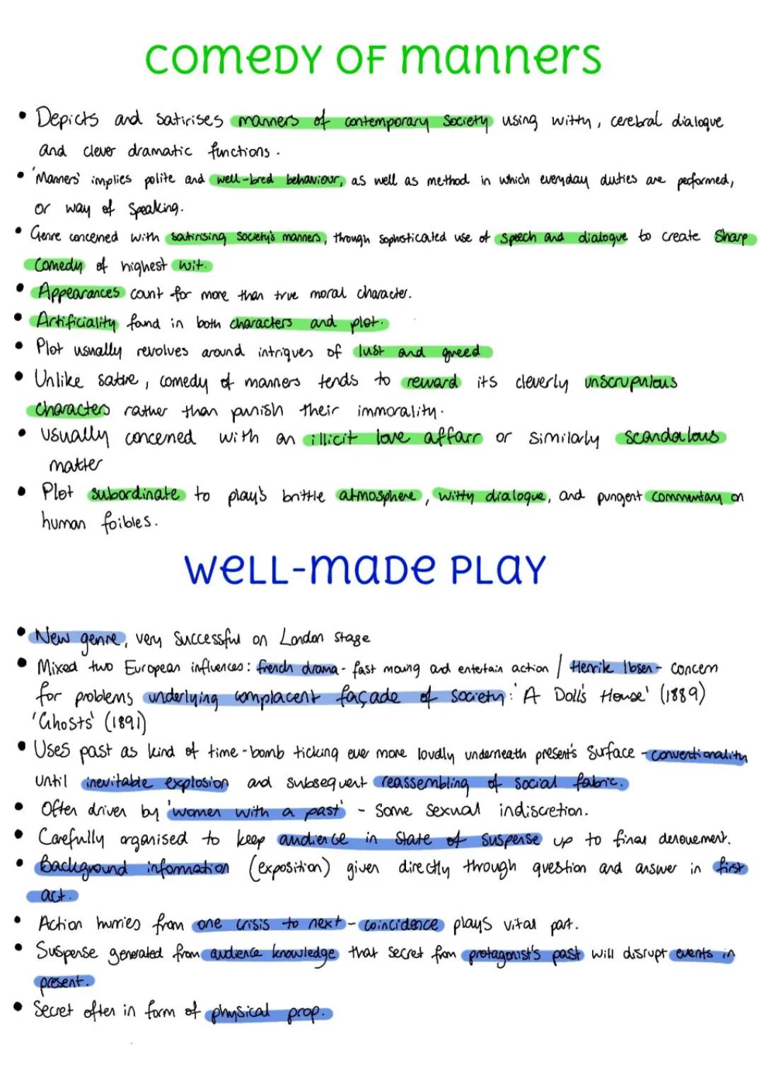 Wilde The Importance of Being Earnest CONTEXTS