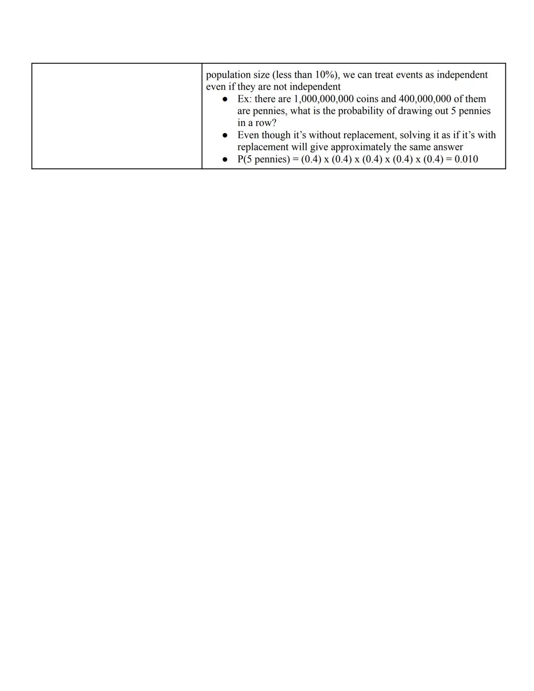 # Statistics Notes: Probability
Summary: Probability is the likelihood that a given event of a random process will occur. As the
number of