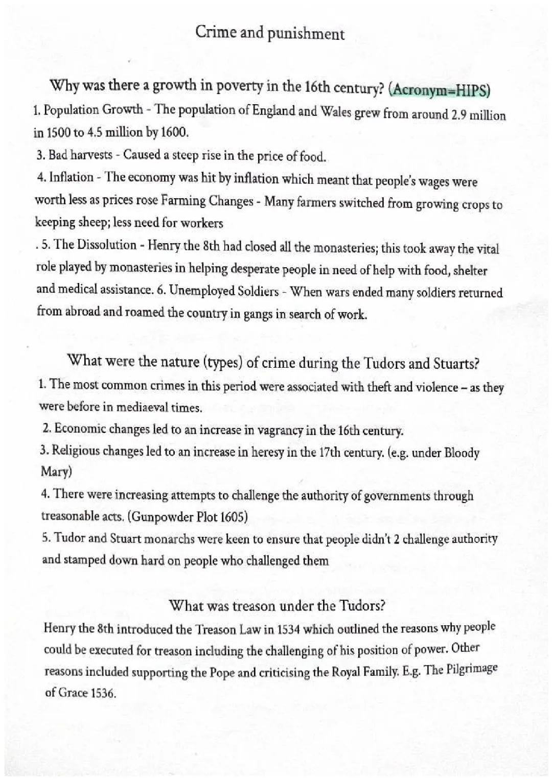 History: Crime and Punishment