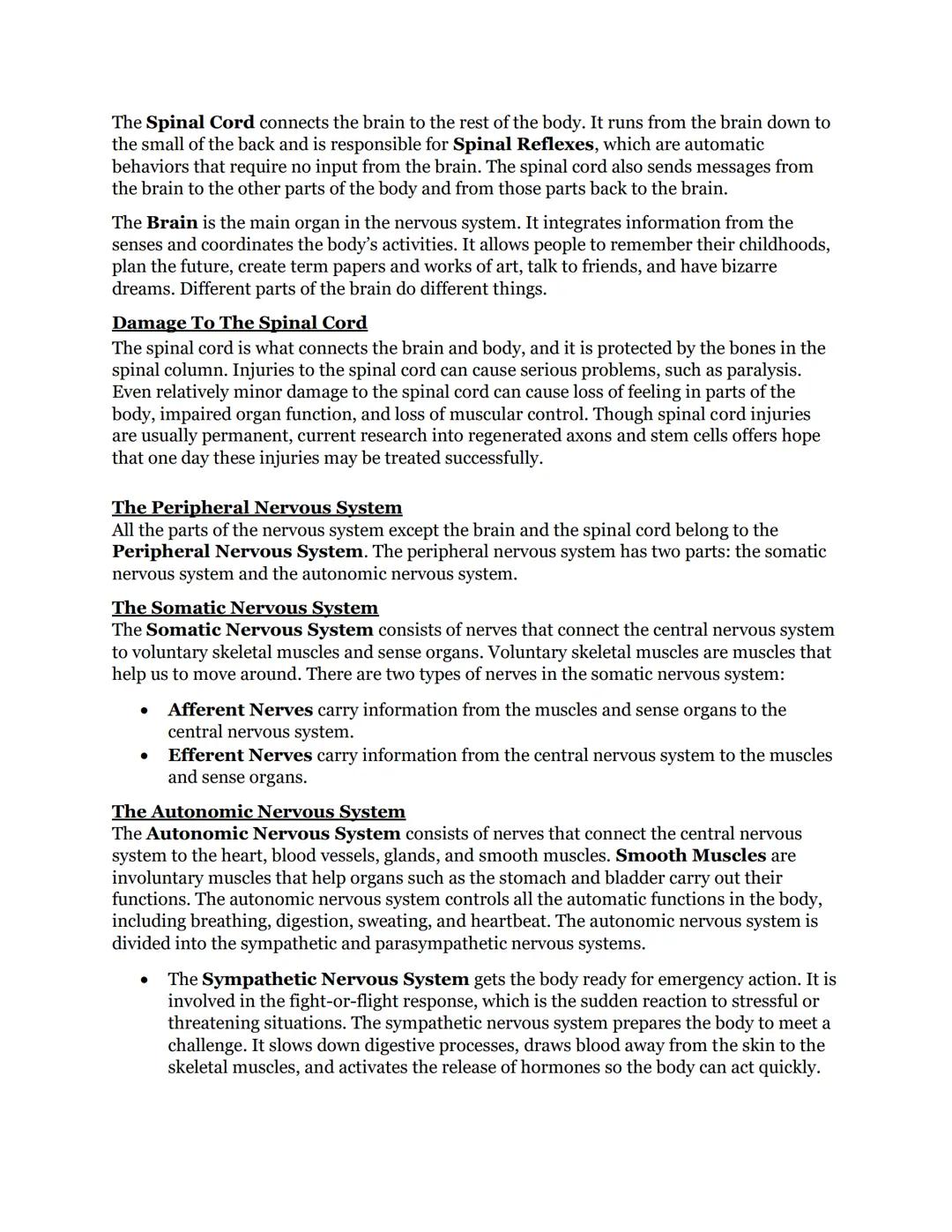 Chapter 3 Part 1 - Biological Bases of Behavior
Neurons, Hormones, and the Brain
A. Introduction
The brain is an essential part of the nervo
