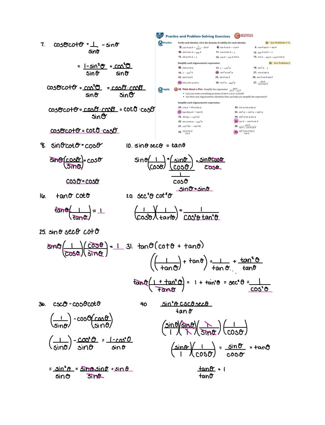 Trig Identities Practice