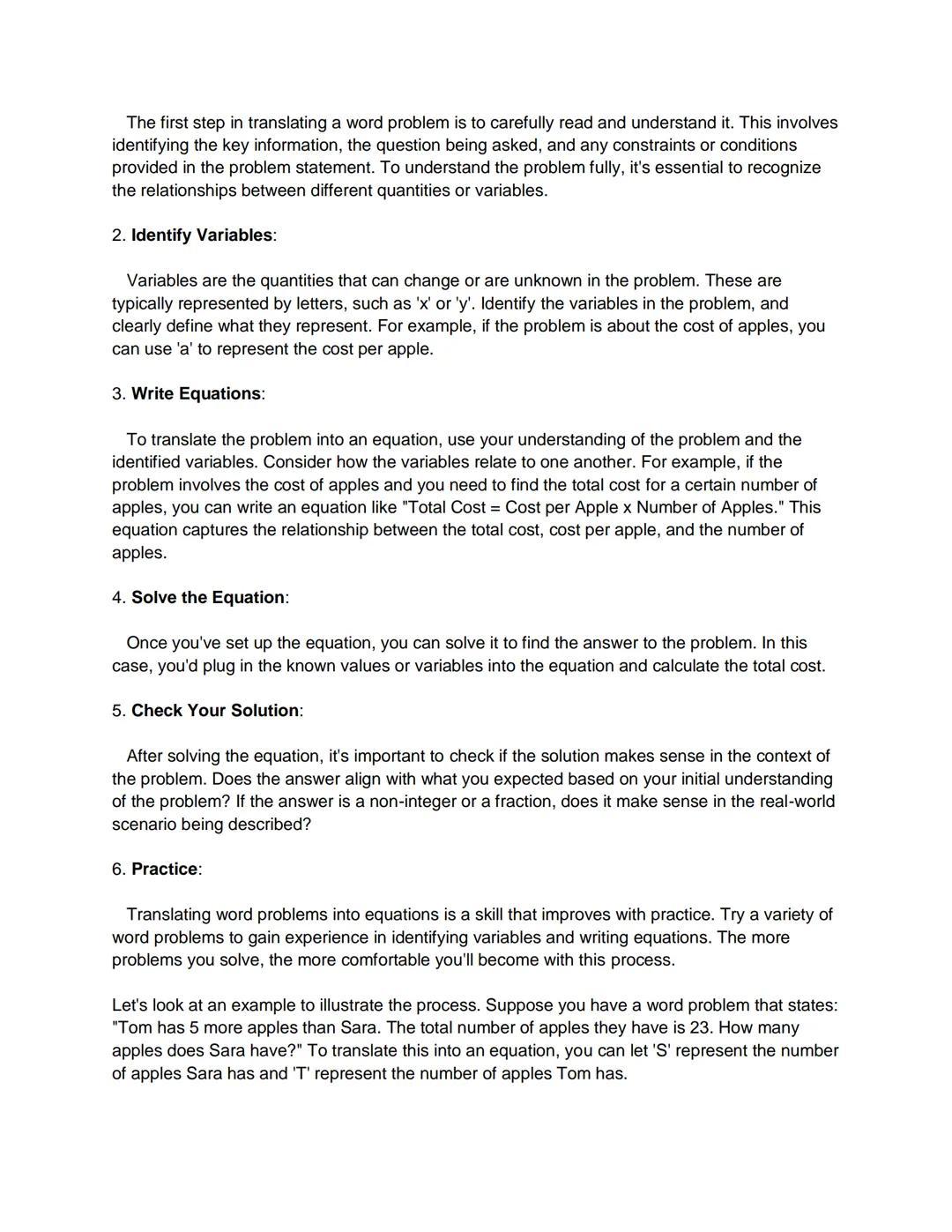Introduction to Problem Solving
Problem-solving is a fundamental skill in mathematics, and this holds true in the realm of
algebra as well.