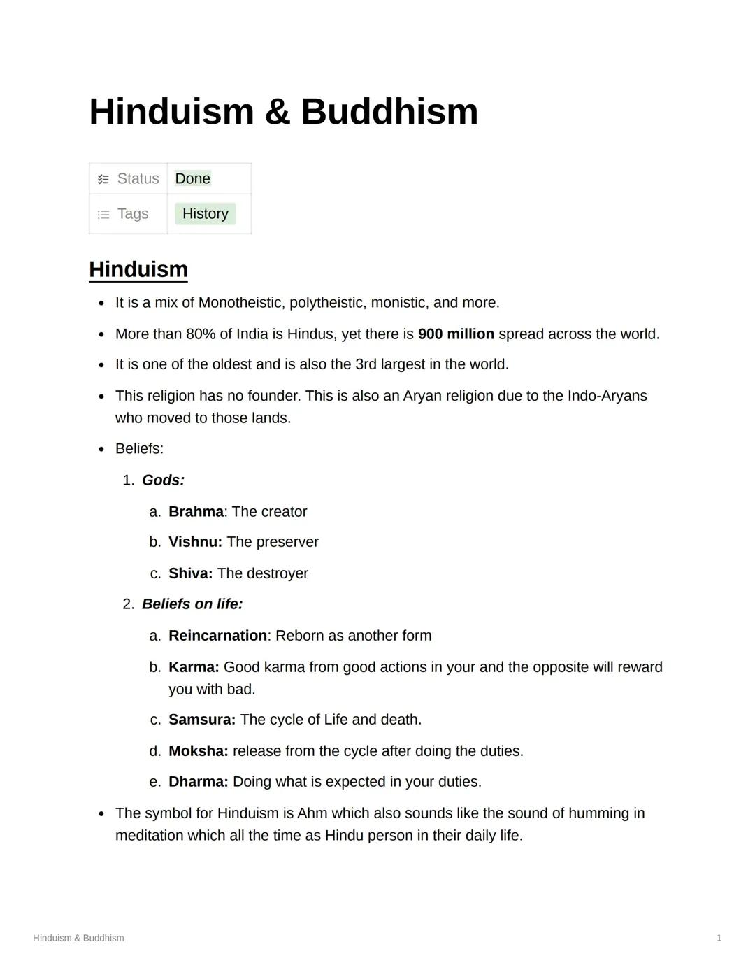 Hinduism and Buddhism