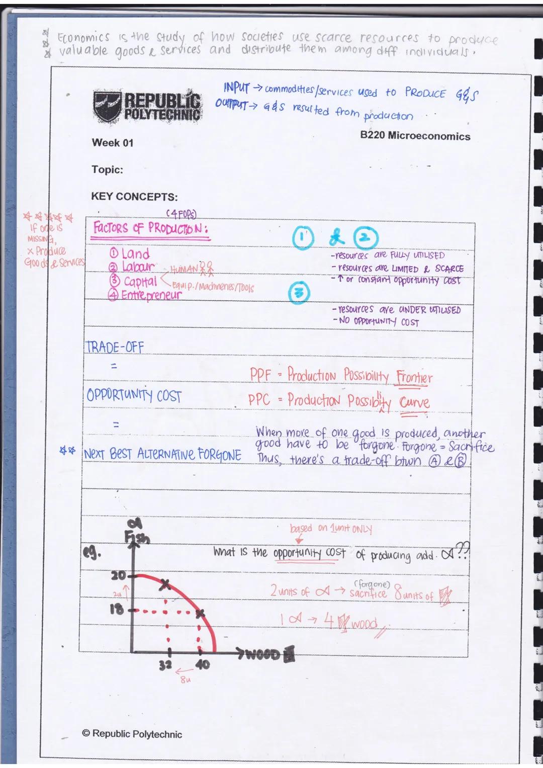 Economics is the study of how societies use scarce resources to produce
valuable goods & services and distribute them among diff individuals