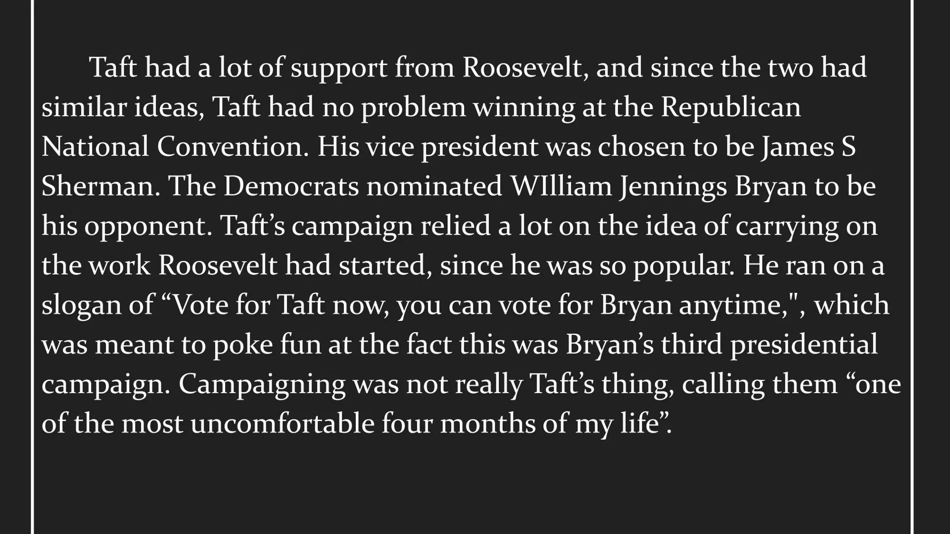 William Howard Taft
The 27th US President 68.906 Pre-Presidency William was born September 15, 1857 in Cincinnati, Ohio. He
graduated second