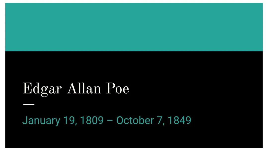 Edgar Allan Poe biography