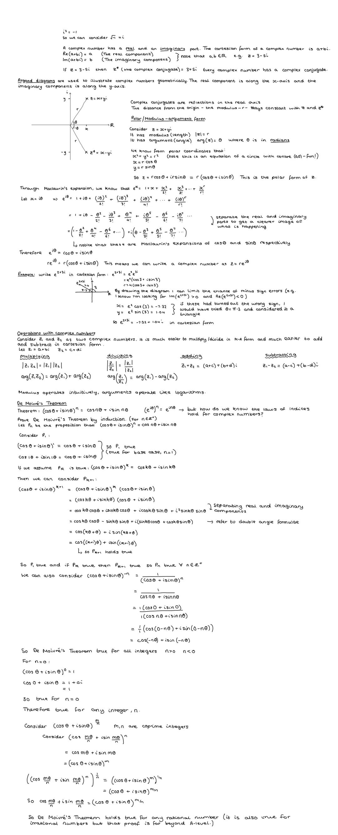 Understanding Complex Numbers: Notes and Insights