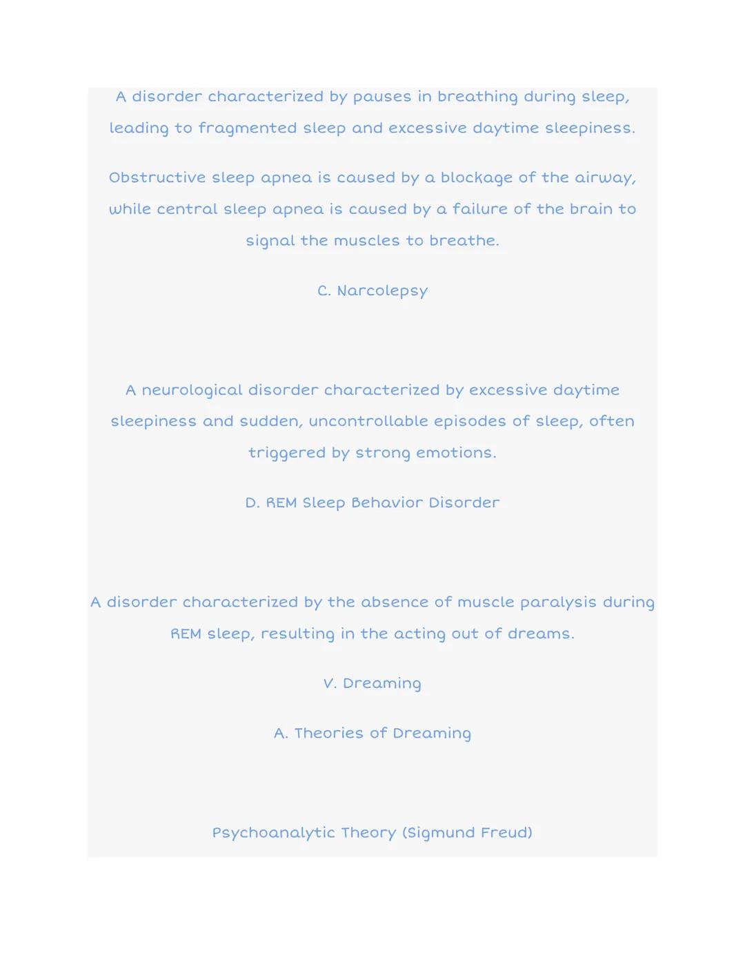 Non-
REM
2.9 Sleep and Dreaming
Awake
REM
Stage 1
Stage 2
Stage 3
Stage 4
1 2
3 4
Time (hrs)
I. Introduction
function.
5
Sleep is a naturall
