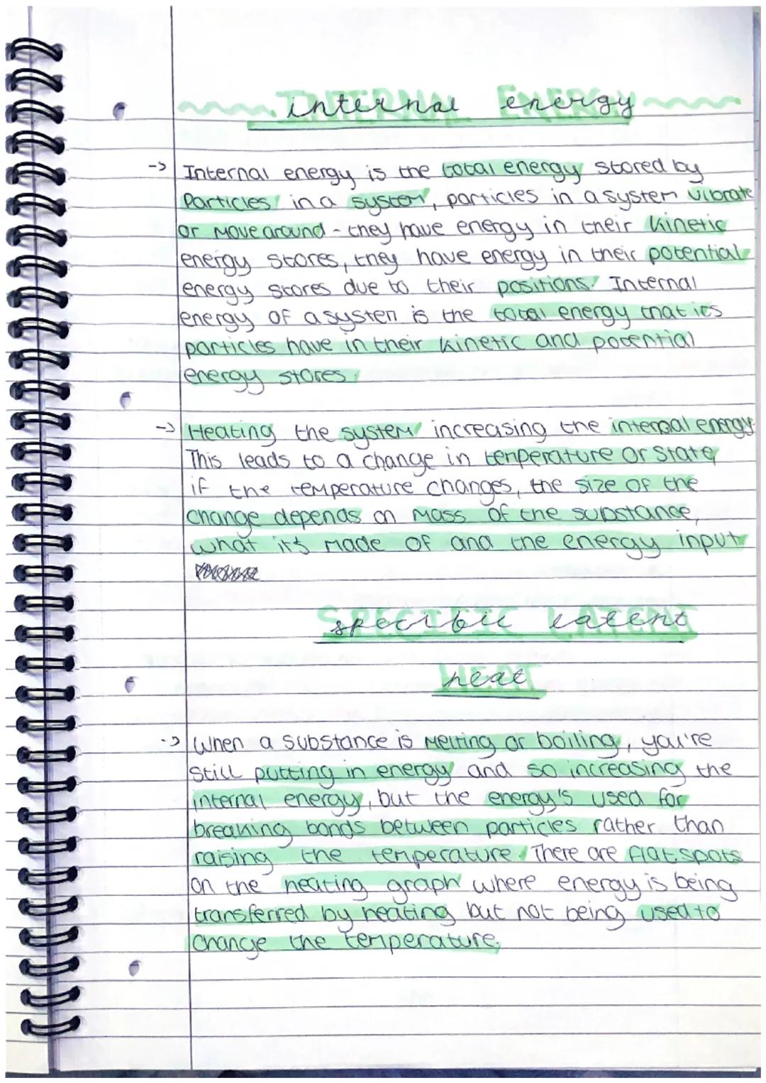 [[[[[ / / / ! ! ! ! !
internal energy
Internal energy is the total energy stored by
Particles in a system, particles in a system vibrate
for