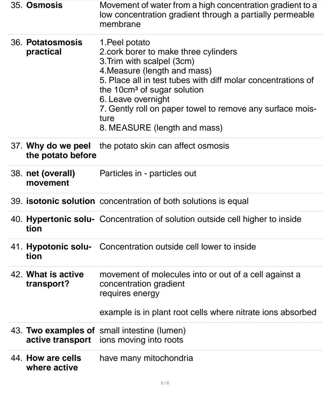 1. Muscle cell adap- contract as they contain protein fibres
tations
many mitochondria for energy to do so
2. Tissue
3. Organ
4. What is dig