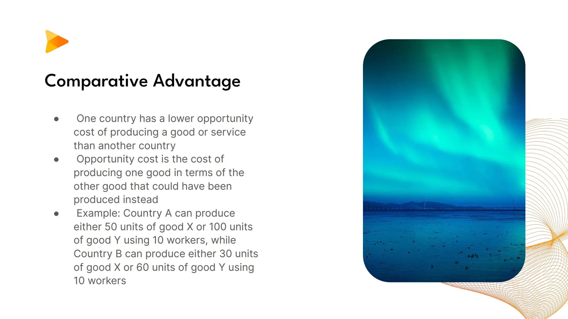 # Understanding Absolute Advantage vs. Comparative Advantage in International Trade ## Absolute Advantage
- One country can produce a good