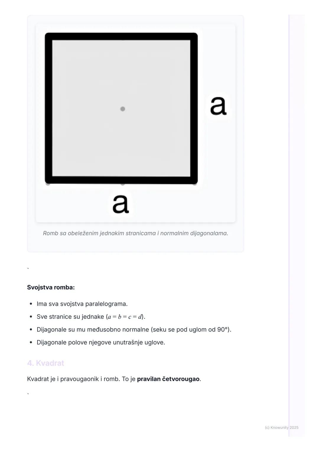 # Četvorougao
Uvod u četvorouglove
Četvorougao je geometrijska figura u ravni koja ima četiri stranice i četiri
temena (ugla). To je zatvo