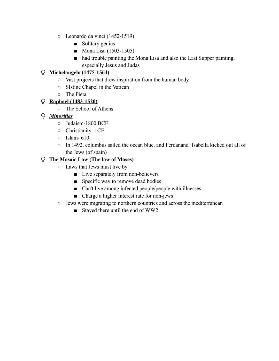 What happened after the Black Death?
O
Deaths led to economic decline (% of Europeans)
O
Freedom from serfdom -> no longer tied to the land