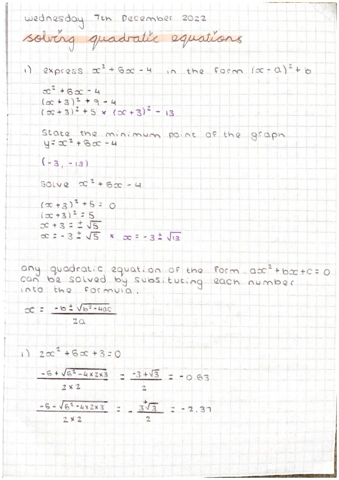 solving quadratic equations.
DC 2
+5x+6:0
a
b
b= sum of number pair
C= product of number pars
list factors OF C
Find a pair which sum
T
(x +
