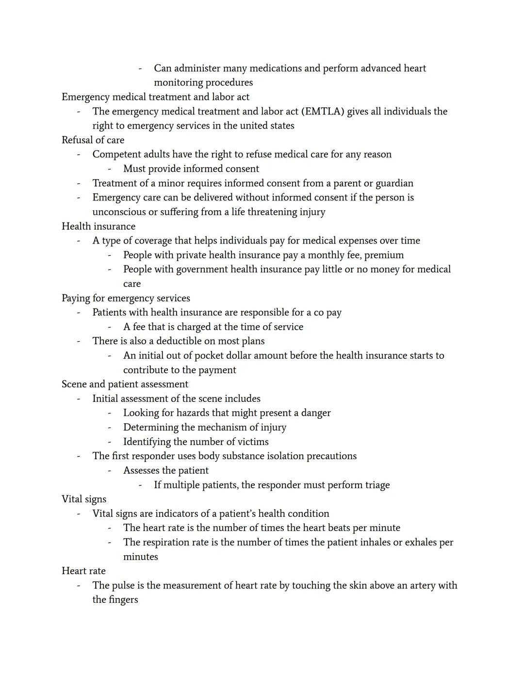 # First Aid and Emergency Response
Emergency care
- Is provided at the scene of an accident or medical emergency
- Traumatic injuries, su