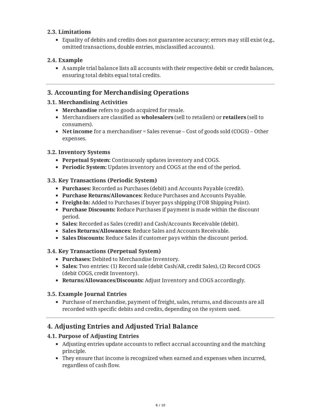 Comprehensive Summary: Accounting Cycle, Adjusting Entries,
and Financial Statements
1. Posting to the Ledger: The Classifying Phase
1.1. Ov