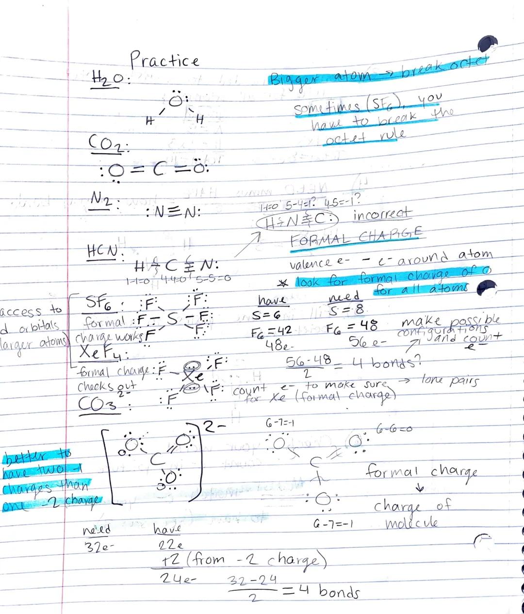 Lewis Structures
Lewis Structures molecules that are covalently,
bonded (representation of it on paper)
✓
A
shows how valence electrons
atom