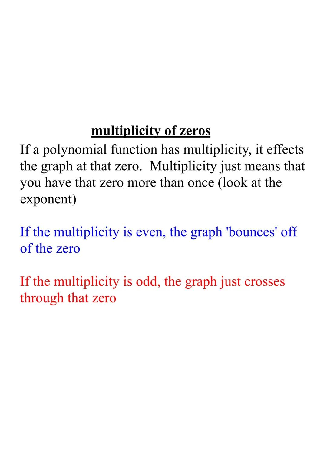 A2x 3.1 Graphing Polynomial Functions
Objective: SWBAT identify and write the end
behavior of a polynomial function in infinity form,
find