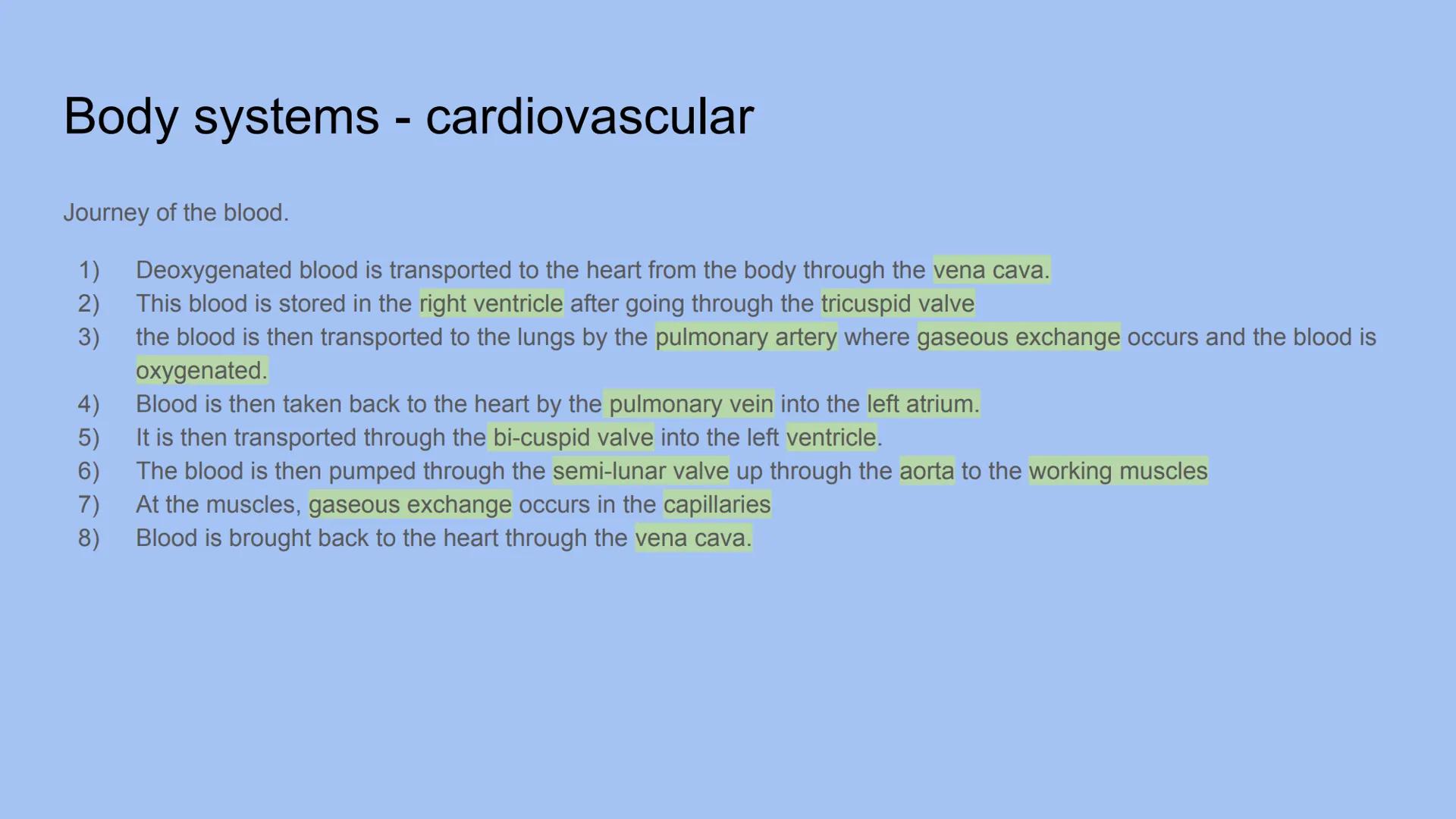 Body Systems- respiratory and
cardiovascular Body systems - respiratory
The respiratory system.
Functions - take oxygen into the body and ta