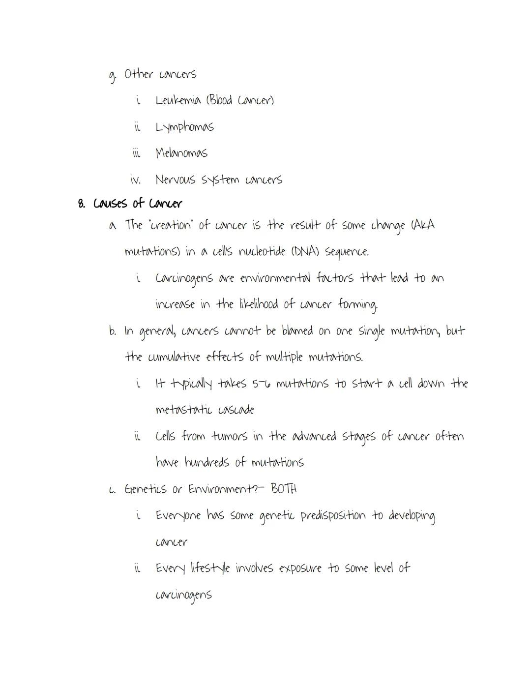Cancer Notes
I Cancer In The US today
a The Reality of Cancer
11.
III.
iv.
Cancer is the second leading cause of death in the U.S.
1,762,450