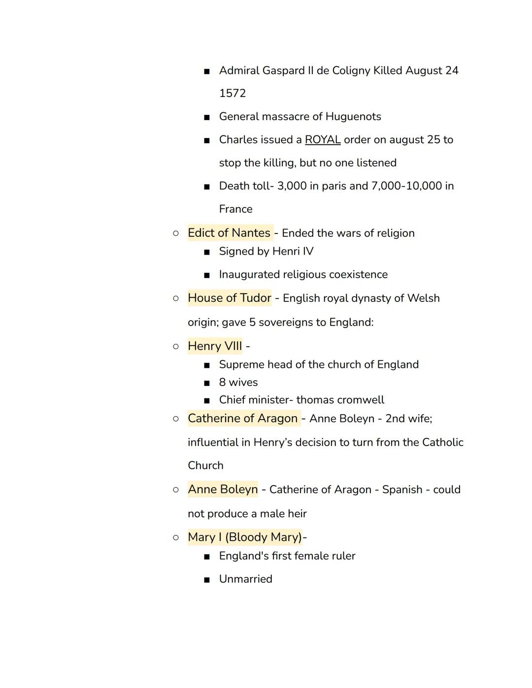 Key Terms:
Test #2 Study Guide
Renaissance to English Reformation
Locations:
o France
o Spain
o Portugal
o Germany
O
o Switzerland
o Atlanti