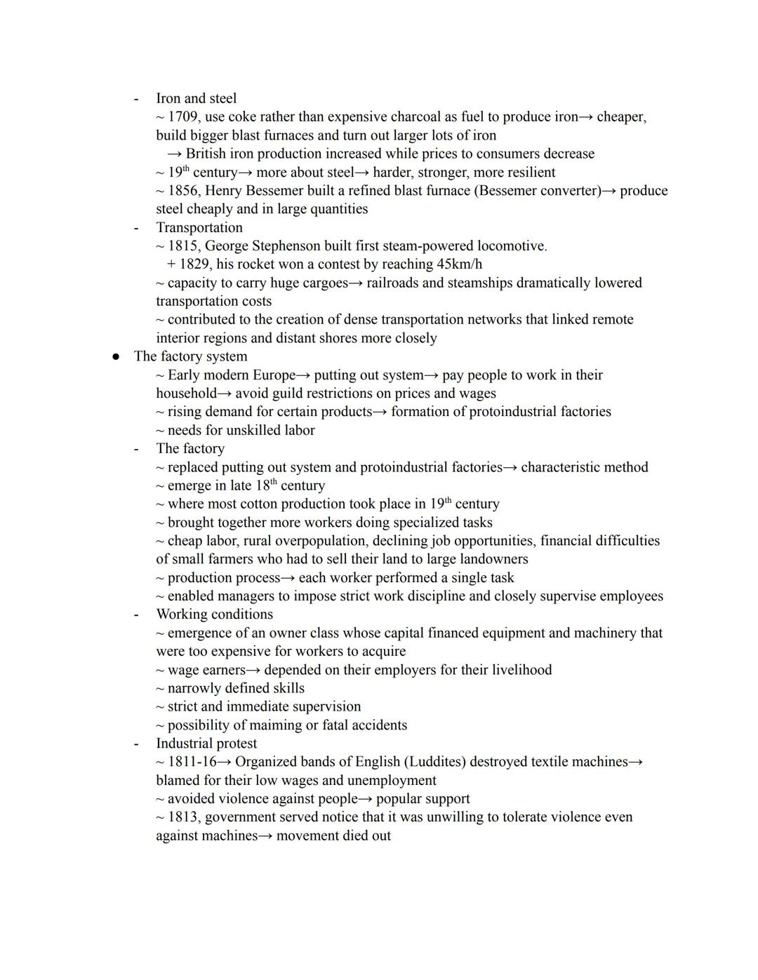 Chapter 29 note
Foundation of industrialization
~started in Britain
~ high agriculture production→ population growth→ work other than cultiv