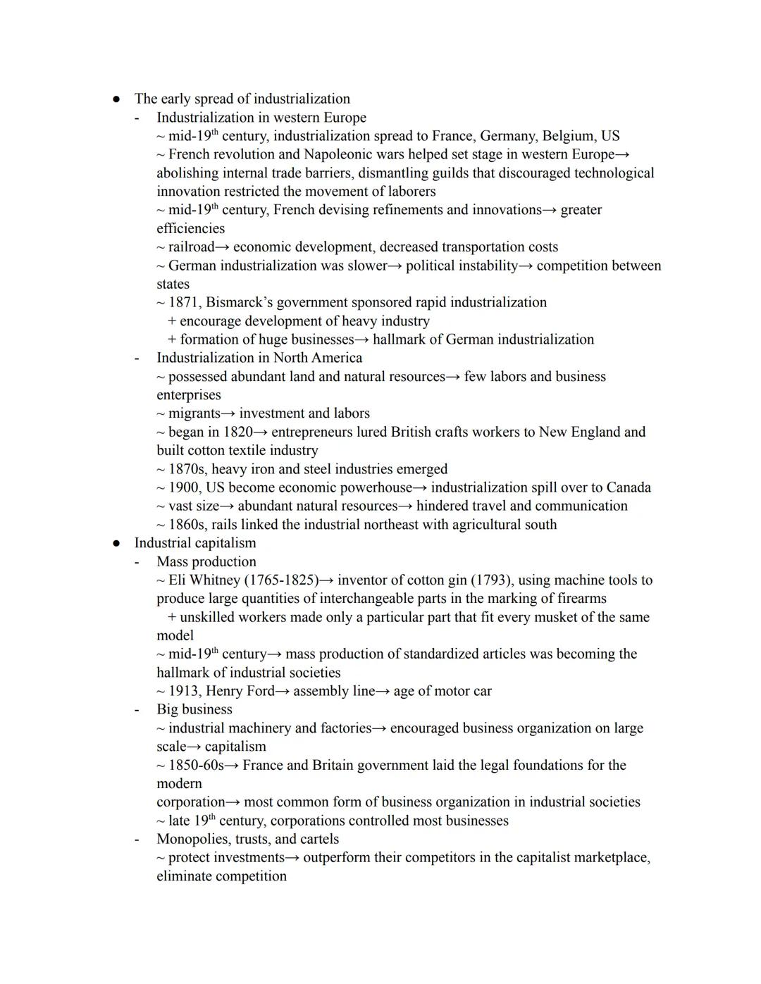 Chapter 29 note
Foundation of industrialization
~started in Britain
~ high agriculture production→ population growth→ work other than cultiv