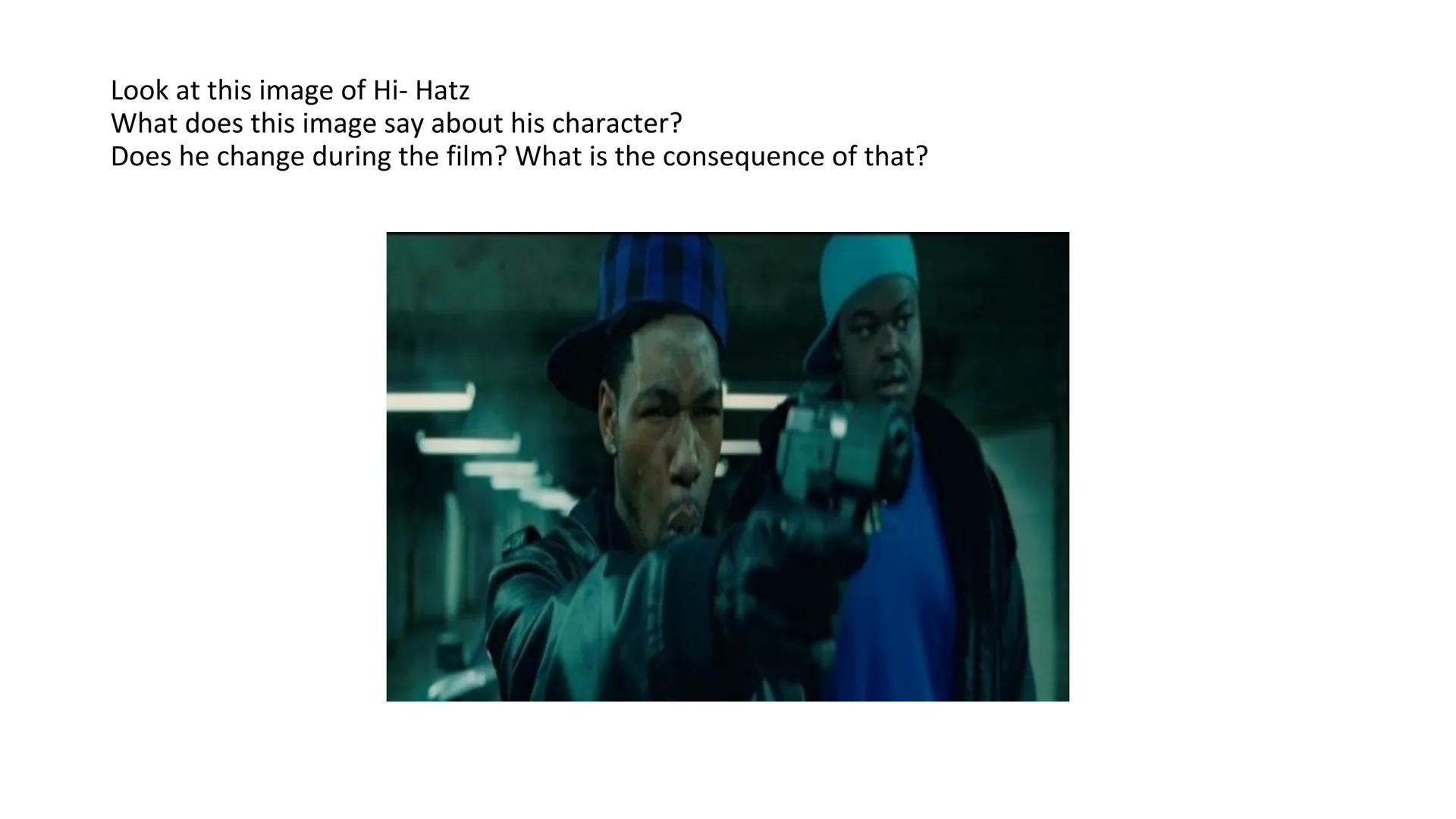 Visual Example: Look at these two images of Moses
One is from the start of the film and one from near the end of the film
How has the repres