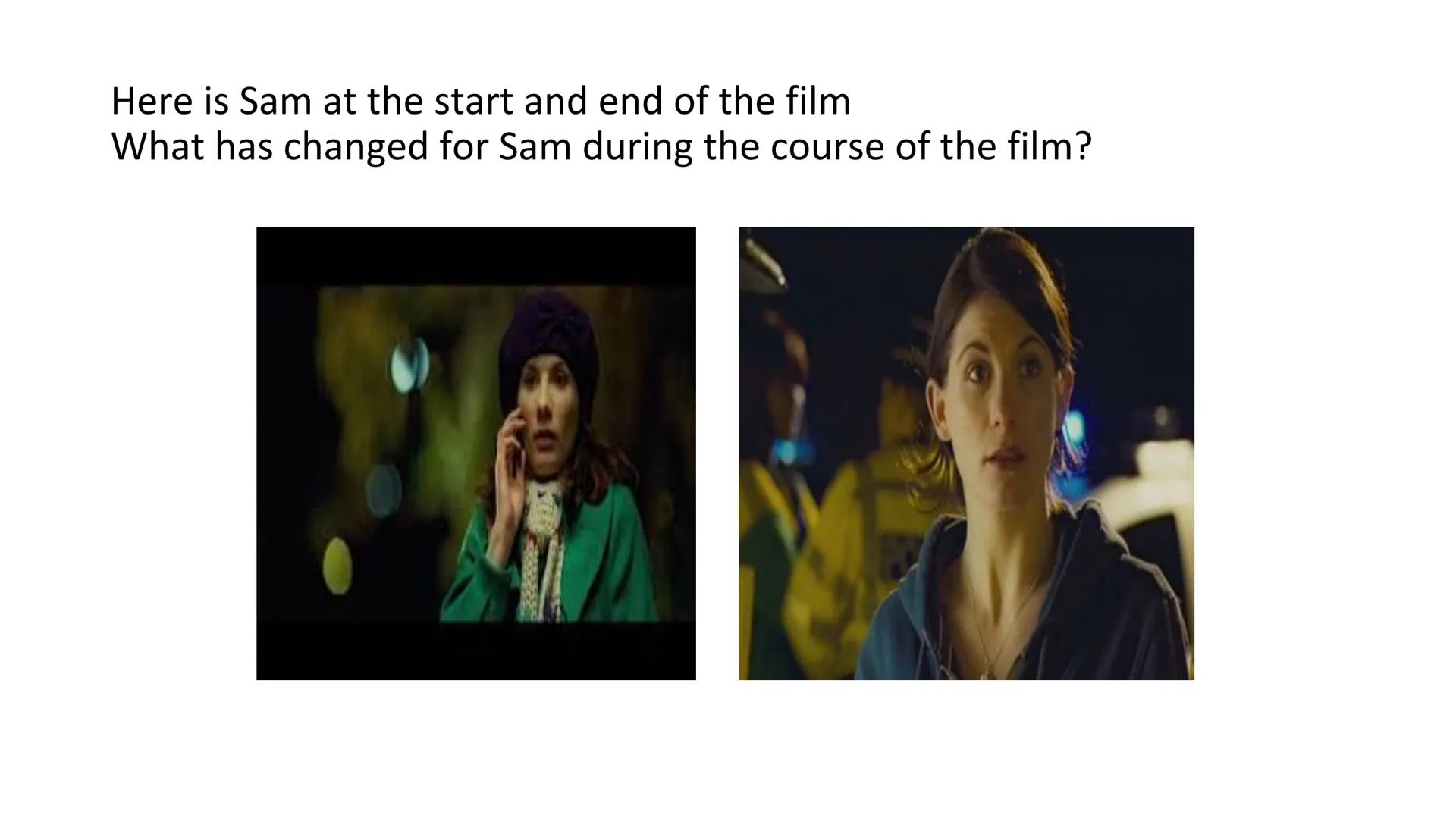 Visual Example: Look at these two images of Moses
One is from the start of the film and one from near the end of the film
How has the repres