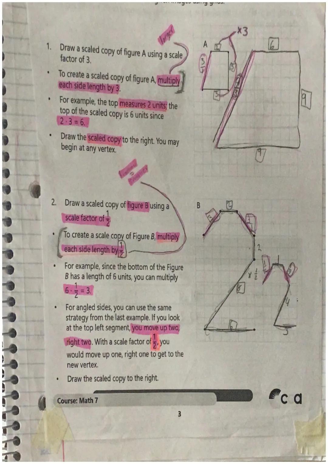 What
For
of triangle
ABC.
Side
Specific
when determen.
Scaled
copy ?
Math Unit
Sealed.
B
A Scaled copy IS. A
Figure where every length-
figu