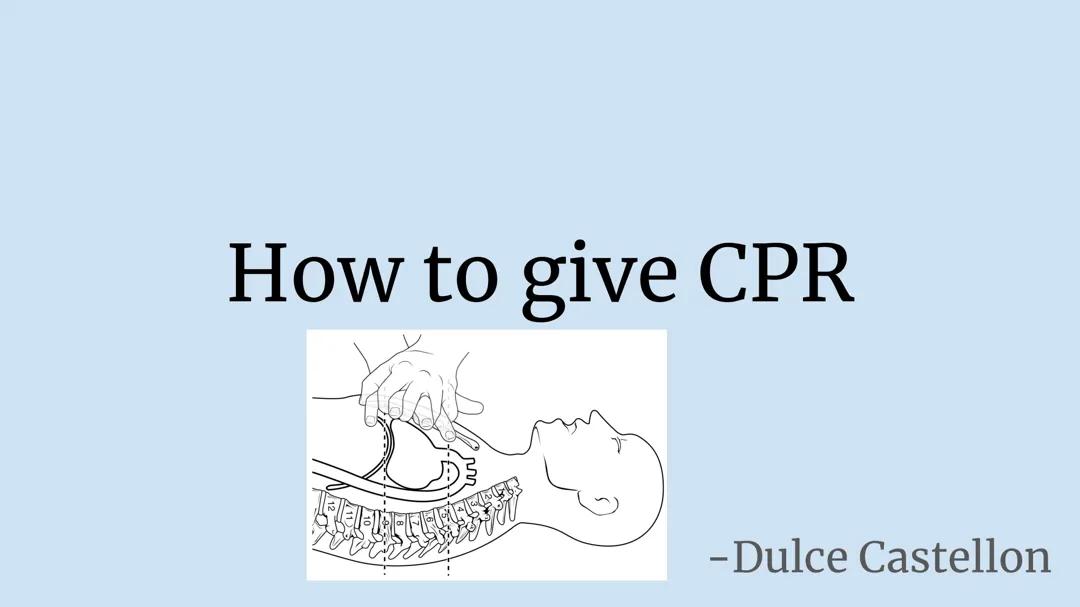 How to give CPR