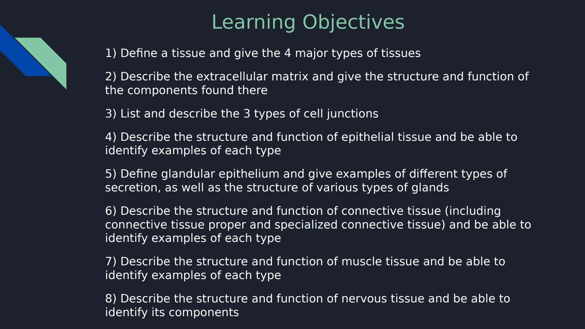 Review Question 1
Which of the following is NOT a type of passive transport?
a) Simple Diffusion
b) Osmosis
c) Facilitated Diffusion
d)