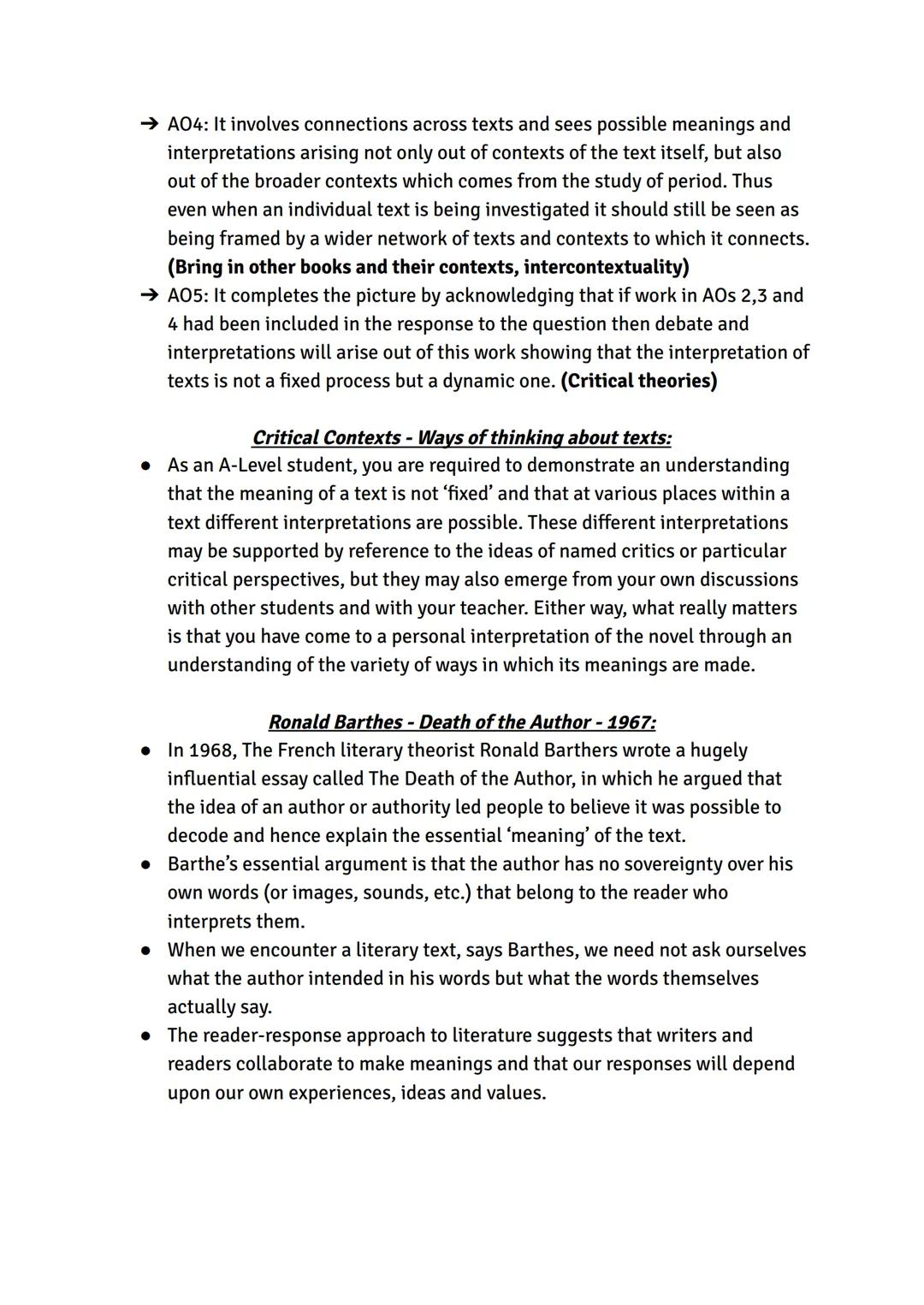 Theory
L.O: To inform your analysis of the text through the interpretations of other readers (aka,
springboard)
Do's and Don'ts
Do:
→ Use wa