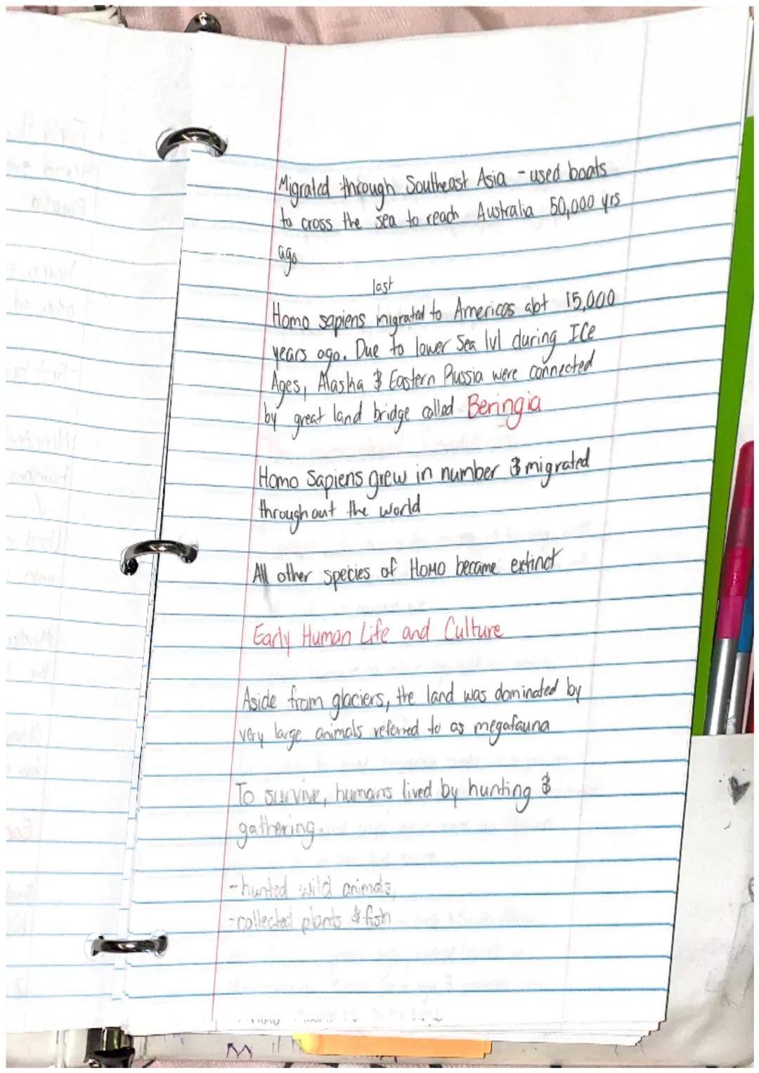 Ancient Civilization & 1st Humans
Human evolution began with hominids
They Takeaways
• Prehistory is the story of human history
before th