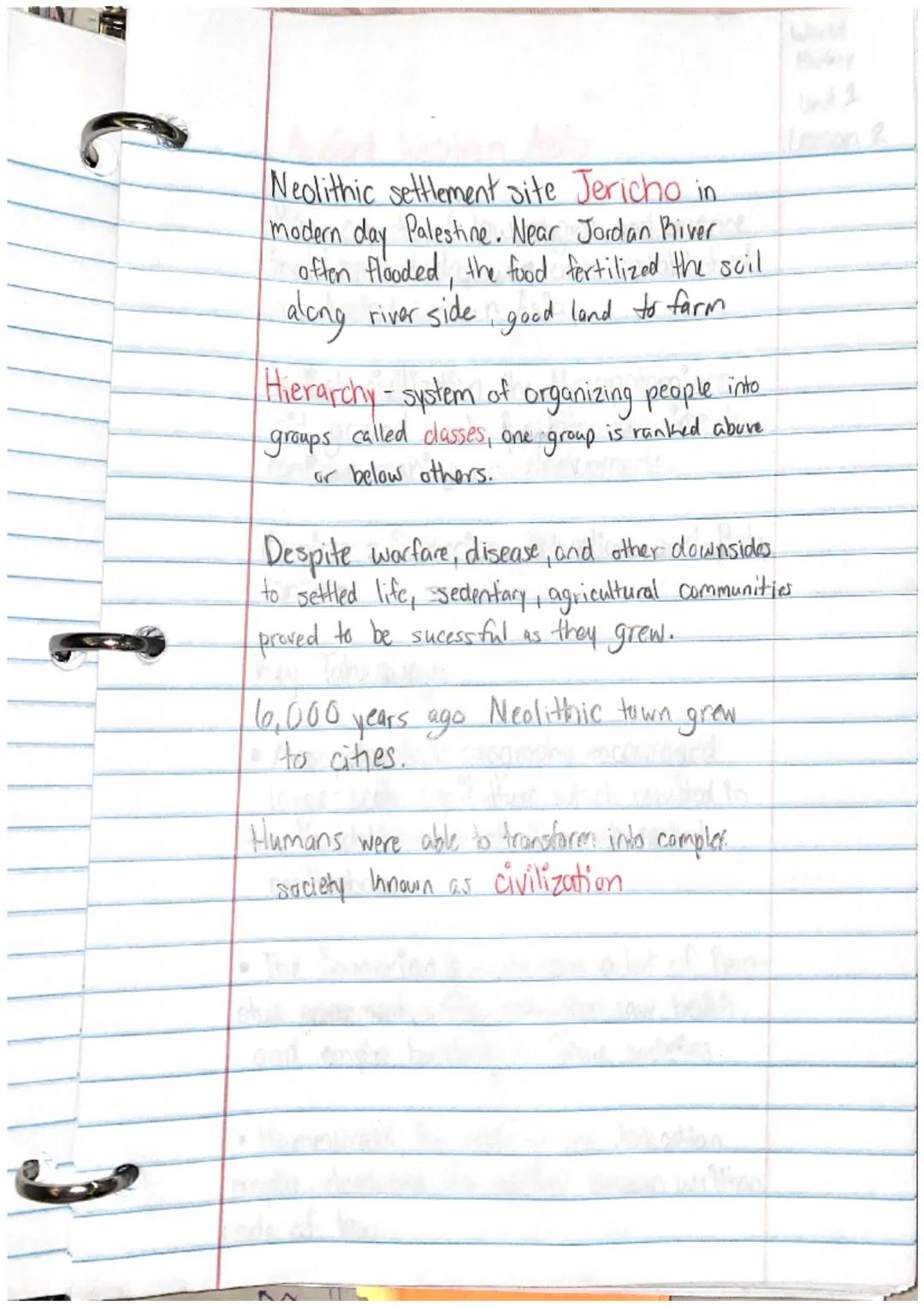 Ancient Civilization & 1st Humans
Human evolution began with hominids
They Takeaways
• Prehistory is the story of human history
before th