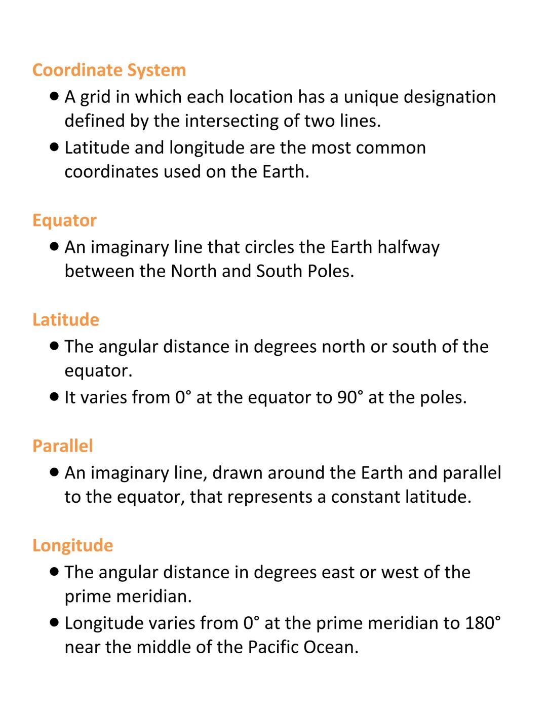 Planet Earth Unit Vocabulary
Oblate Spheroid
The nearly spherical shape of the Earth, slightly
flattened at the poles and slightly bulging a