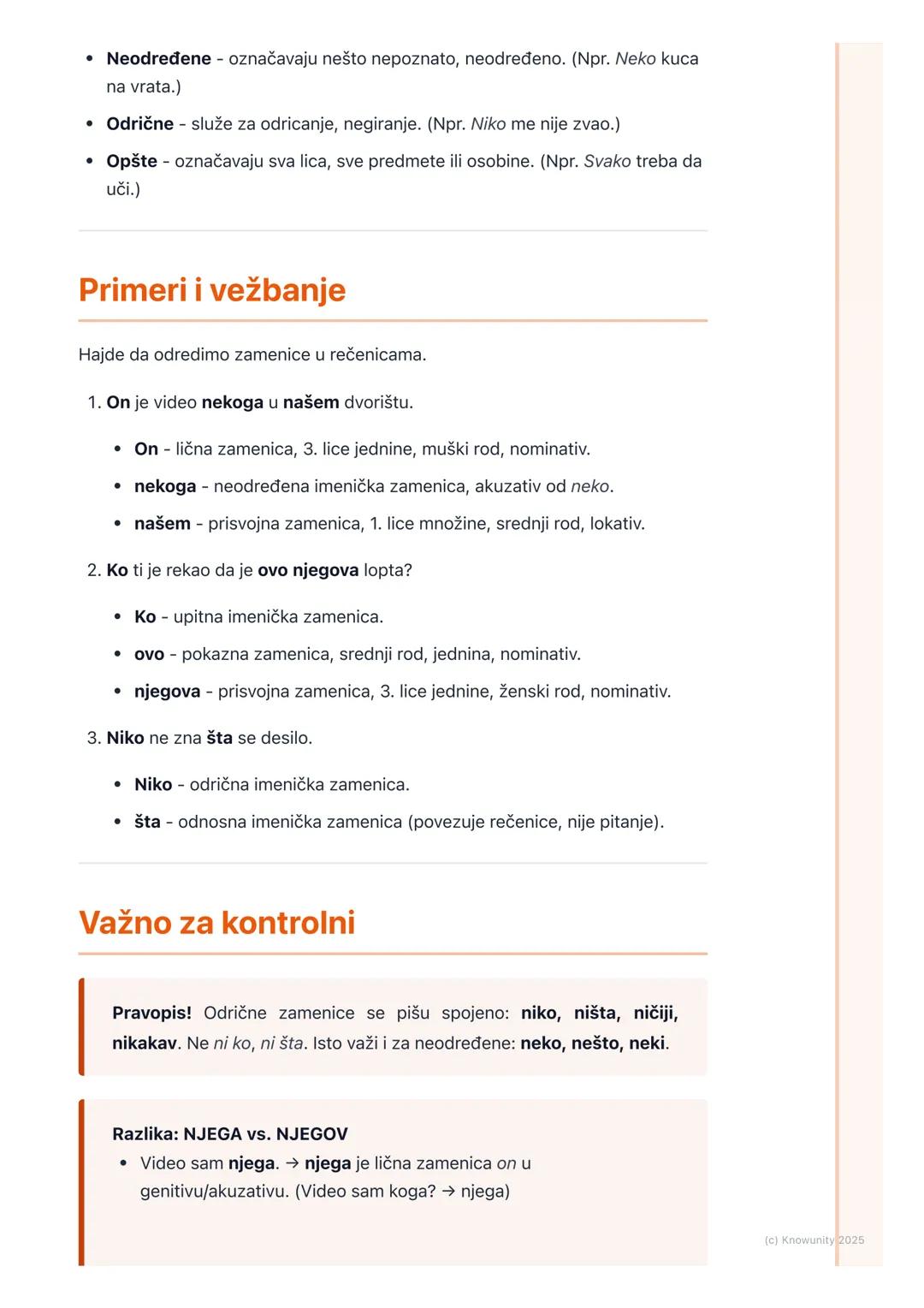 # Zamenice
## Šta su zamenice
Zamenice su promenljive vrste reči. Zovu se tako jer one zamenjuju druge
reči, najčešće imenice, ali i pride