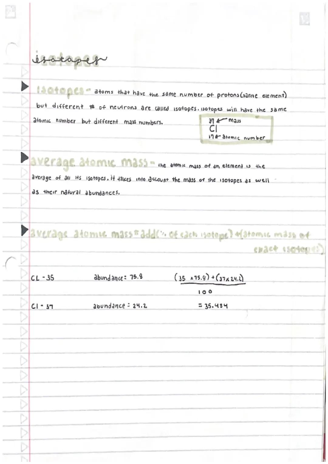 Isotopes notes