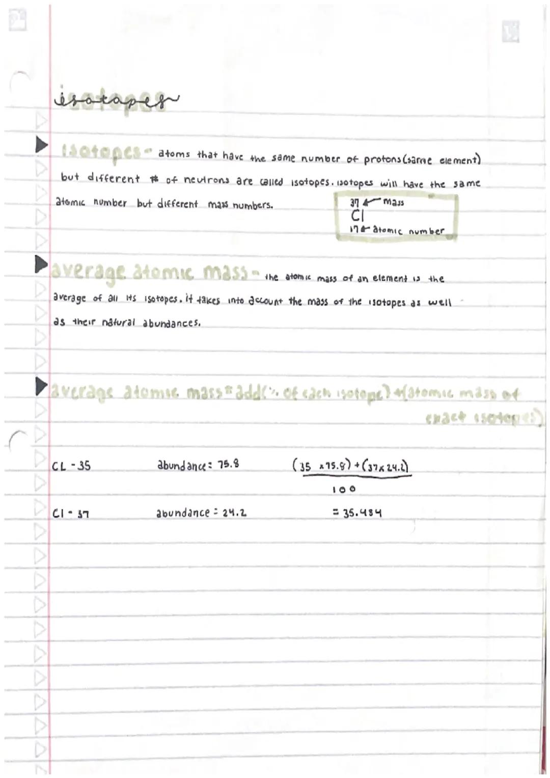 ▷
D
▷
▷
D
بههم مضمون
▷
isotopes- atoms that have the same number of protons (sarme ele
element)
but different # of neutrons are called isoto