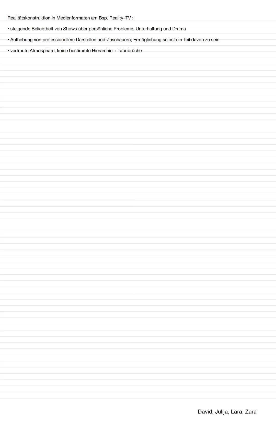 Q1.2 SPRACHE, MEDIEN, WIRKLICHKEIT
SPRACHE:
• Sprache als Medium, durch das wir uns mitteilen; denken und kommunizieren -> durch Laute
• G