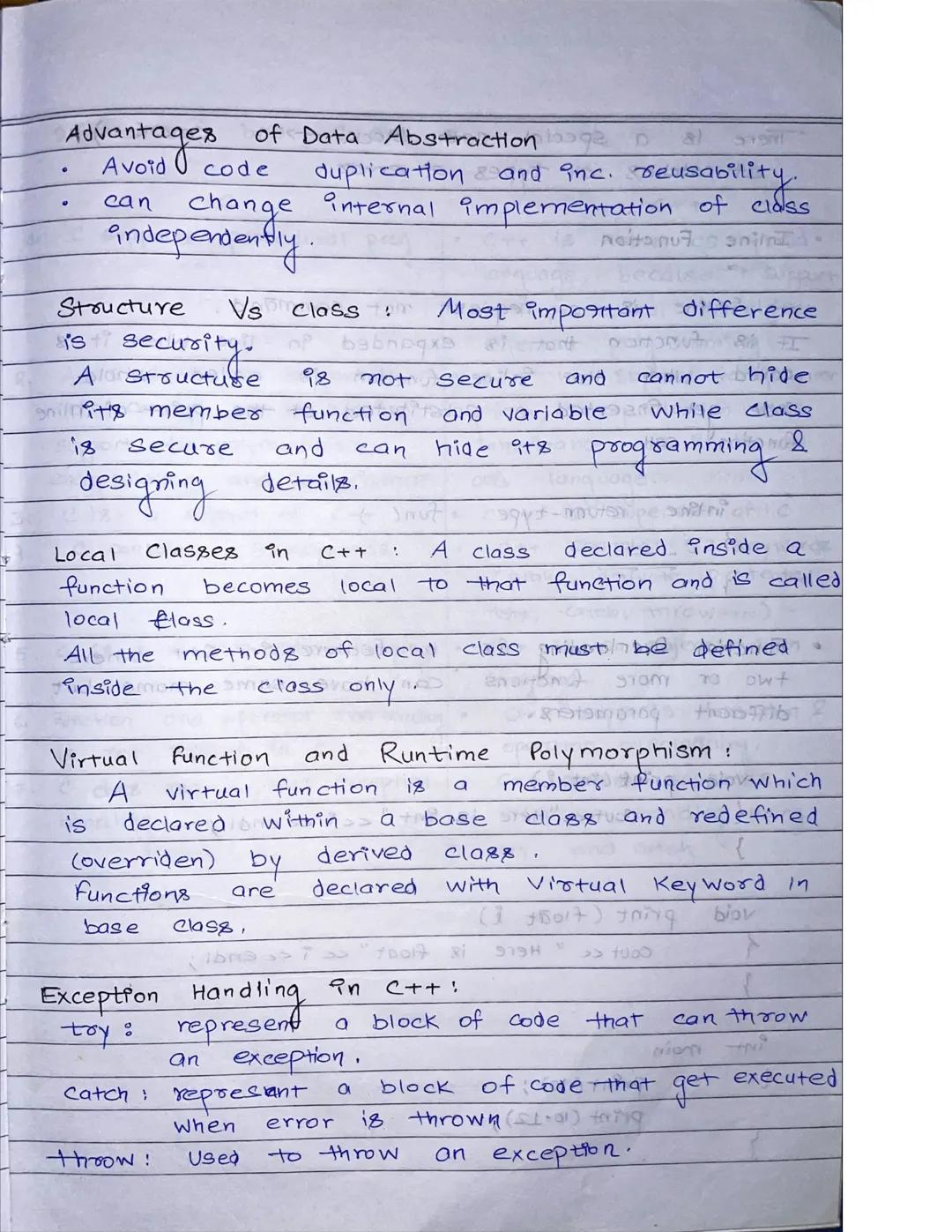 Object :
The main
them 80
aim of oop is to bind together the
and the functions that operate on
no other part of the code & can access
this f