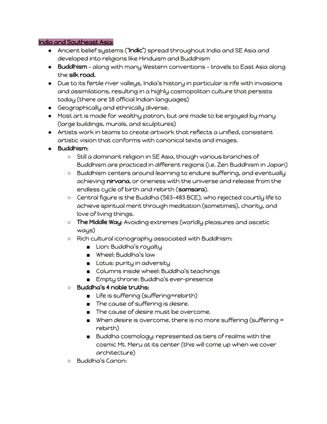 ## West and Central Asia:
- This region is typically regarded as the 'meeting place' of western and eastern cultures, having served as the